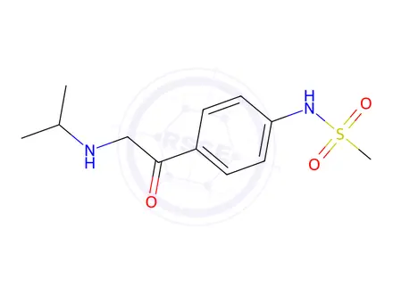 Chemical structure of N-[4-[2-[(1-Methylethyl)amino]acetyl]phenyl]Methane Sulfonamide