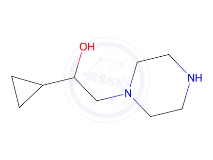 Chemical structure of 1-Cyclopropyl-2-(piperazin-1-yl)ethan-1-ol