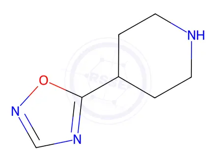 Chemical structure of 4-(1,2,4-Oxadiazol-5-yl)piperidine