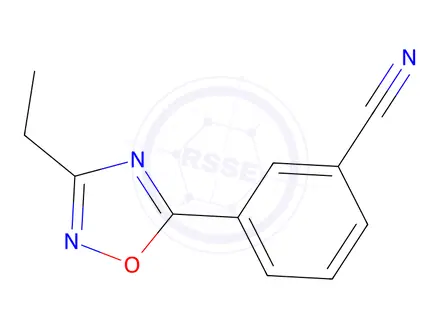 Chemical structure of 3-(3-Ethyl-1,2,4-oxadiazol-5-yl)benzonitrile
