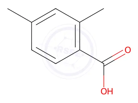 Chemical structure of 2,4-Dimethylbenzoic acid