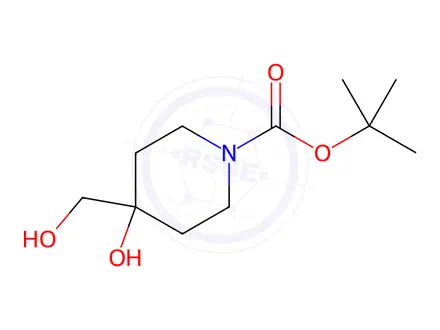 Chemical structure of 1-Boc-4-hydroxy-4-(hydroxymethyl)piperidine