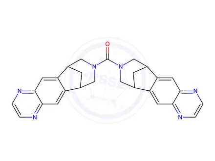 Chemical structure of bis(6,7,9,10-Tetrahydro-8H-6,10-methanoazepino[4,5-g]quinoxalin-8-yl)methanone