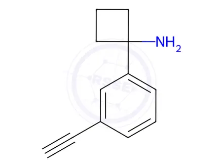 Chemical structure of 1-(3-Ethynylphenyl)cyclobutan-1-amine