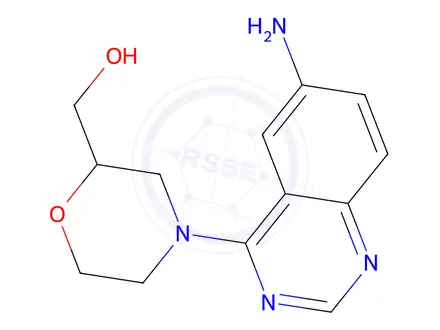 Chemical structure of (4-(6-Aminoquinazolin-4-yl)morpholin-2-yl)methanol
