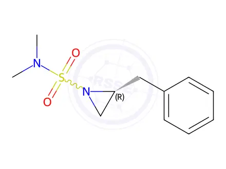 Chemical structure of (R)-2-Benzyl-N,N-dimethylaziridine-1-sulfonamide