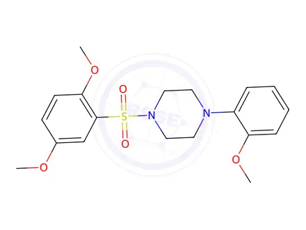 Chemical structure of 1-[(2,5-Dimethoxyphenyl)sulfonyl]-4-(2-methoxyphenyl)piperazine