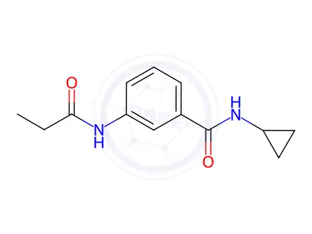 Chemical structure of n-Cyclopropyl-3-propionamidobenzamide