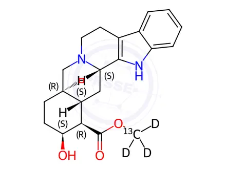 Chemical structure of Yohimbine-[13C,d3]