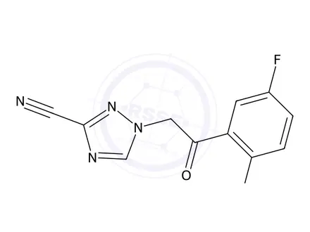 Chemical structure of 1-(2-(2,5-Difluorophenyl)-2-oxoethyl)-1h-1,2,4-triazole-3-carbonitrile