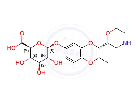 Chemical structure of 5-Hydroxyviloxazine glucuronide