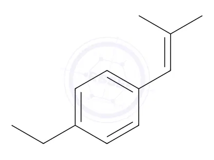 Chemical structure of Benzene, 1-ethyl-4-(2-methyl-1-propenyl)