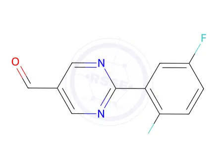 Chemical structure of 2-(2,5-Difluorophenyl)pyrimidine-5-carbaldehyde