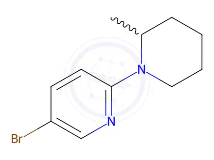 Chemical structure of 1-(5-Bromo-2-pyridinyl)-2-methylpiperidine