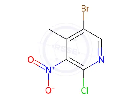 Chemical structure of 5-Bromo-2-chloro-4-methyl-3-nitropyridine