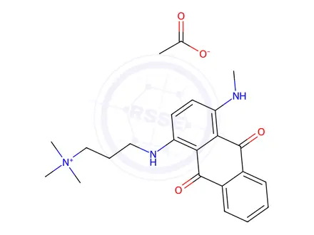 Chemical structure of 3-[[9,10-dihydro-4-(methylamino)-9,10-dioxo-1-anthryl]aminopropyl]trimethylammonium acetate