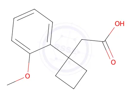 Chemical structure of 2-(1-(2-Methoxyphenyl)cyclobutyl)acetic acid