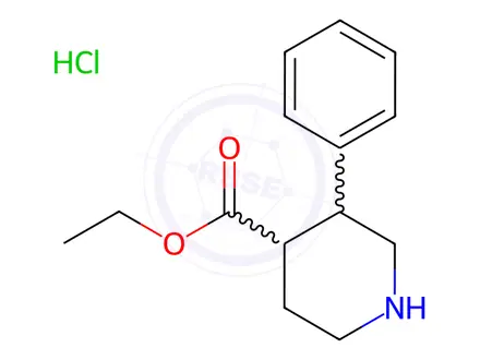 Chemical structure of Ethyl 3-Phenylpiperidine-4-carboxylate Hydrochloride