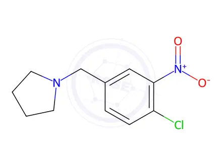 Chemical structure of Pyrrolidine, 1-[(4-chloro-3-nitrophenyl)methyl]-