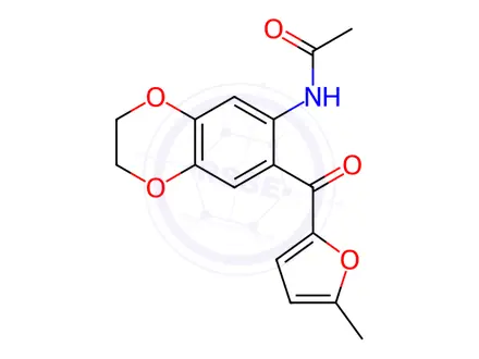 Chemical structure of N-(7-(5-Methylfuran-2-carbonyl)-2,3-dihydrobenzo[b][1,4]dioxin-6-yl)acetamide