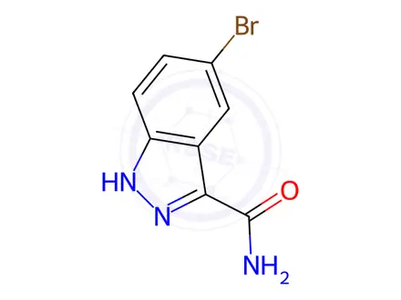 Chemical structure of 5-Bromo-1H-indazole-3-carboxamide