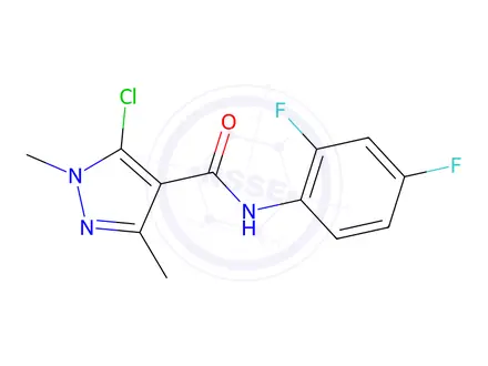 Chemical structure of 5-Chloro-N-(2,4-difluorophenyl)-1,3-dimethyl-1H-pyrazole-4-carboxamide