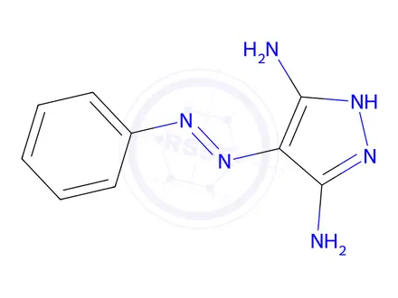 Chemical structure of 3,5-Diamino-4-phenylazopyrazole