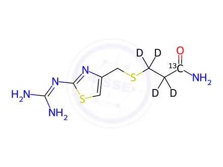 Chemical structure of Famotidine Impurity 4-d4 (Famotidine EP Impurity D-d4)