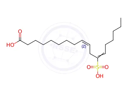 Chemical structure of (9,12Z)-12-sulphooctadeca-9,12-dienoic acid