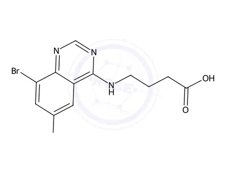 Chemical structure of 4-((6,8-Dibromoquinazolin-4-yl)amino)butanoic acid