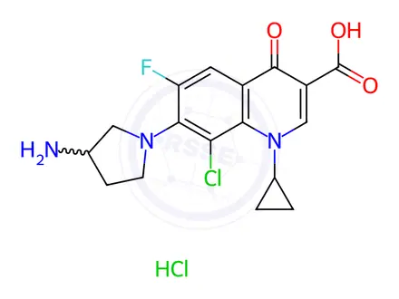 Chemical structure of Clinafloxacin hydrochloride