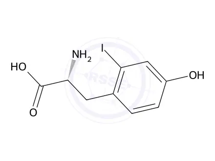 Chemical structure of D-Tyrosine, 2-iodo-