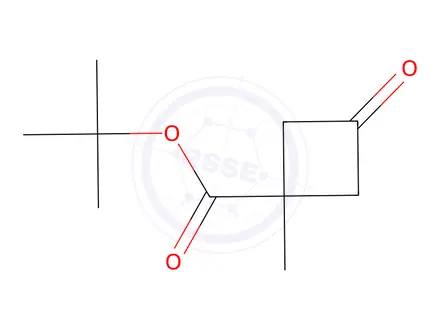 Chemical structure of tert-butyl 1-methyl-3-oxo-cyclobutanecarboxylate