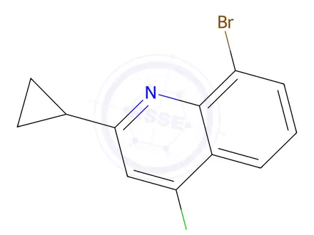 Chemical structure of 8-bromo-4-chloro-2-cyclopropylquinoline