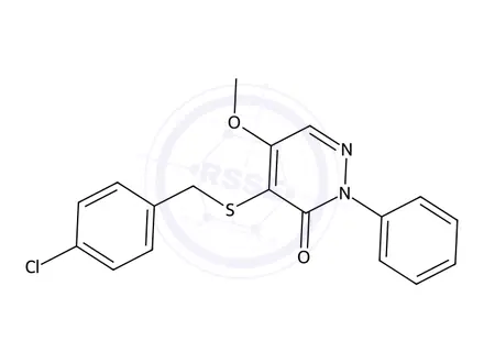 Chemical structure of 4-((4-Chlorobenzyl)thio)-5-methoxy-2-phenylpyridazin-3(2H)-one