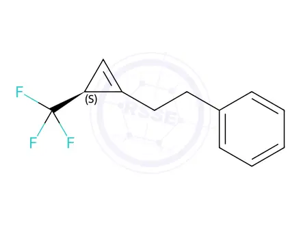Chemical structure of (2-(3-(Trifluoromethyl)cycloprop-1-en-1-yl)ethyl)benzene