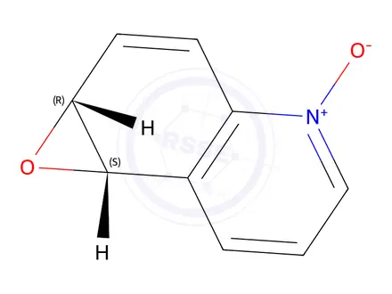 Chemical structure of (+-)-cis-5,6-Epoxy-5,6-dihydroquinoline N-oxide