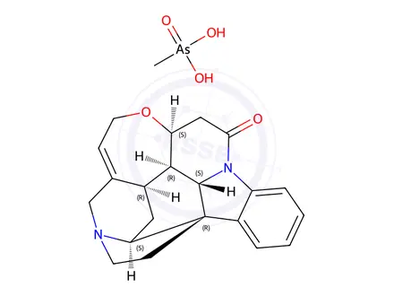 Chemical structure of Strychnidin-10-one, compd. with methylarsonate (1:1)