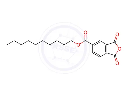 Chemical structure of 1,3-Dioxoisobenzofuran-5-carboxylic acid decyl ester