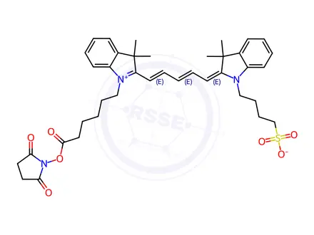 Chemical structure of Cy5 SE(mono SO3)