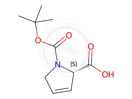 Chemical structure of Boc-3,4-dehydro-Pro-OH