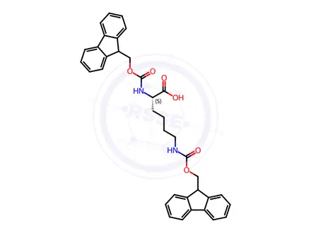 Chemical structure of Fmoc-Lys(Fmoc)-OH