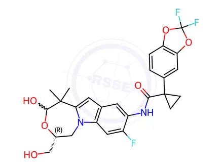 Chemical structure of Tezacaftor Metabolite M1