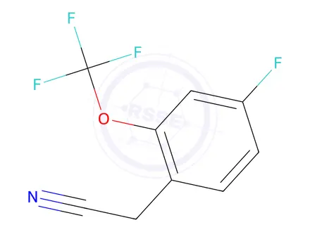 Chemical structure of 4-Fluoro-2-(trifluoroMethoxy)phenylacetonitrile, 97%