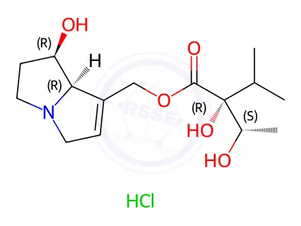 Chemical structure of Indicine hydrochloride