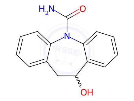 Chemical structure of 10,11-Dihydro-10-hydroxycarbamazepine