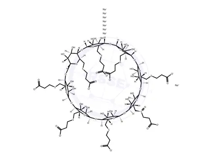 Chemical structure of Sugammadex Diastereomer 2 Sulfoxide Sodium Salt
