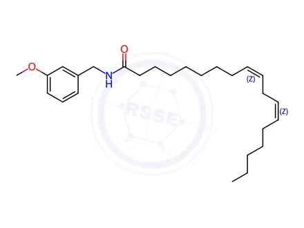Chemical structure of (9Z,12Z)-N-(3-Methoxybenzyl)octadeca-9,12-dienamide