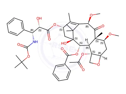 Chemical structure of (2'S,3'R)-Cabazitaxel