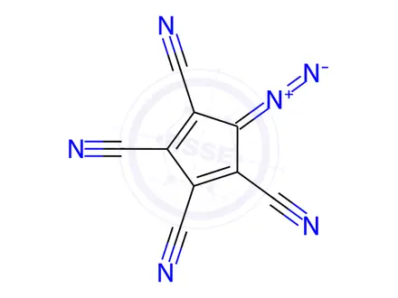 Chemical structure of 5-Diazo-1,3-cyclopentadiene-1,2,3,4-tetracarbonitrile